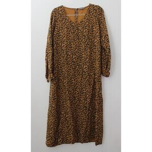 Piazza Del Tempio Womens Dress Leopard Long Sleeves Size M Pre-Owned